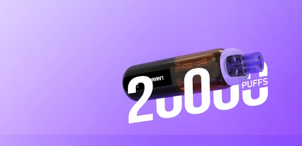 LANA PIX 20000口電子煙：搭載油芯分離黑科技的旗艦一次性主機，具備旋轉摺疊吸嘴與透明油艙設計。
