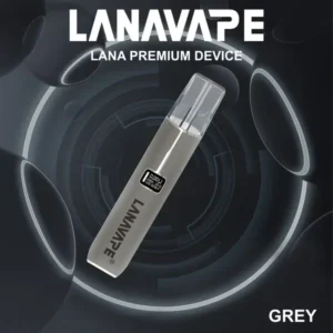 LANA 皮革主機質感灰色款,採用頂級皮革與 316L 不鏽鋼打造,完美兼容 RELX、SP2S 等一代通用煙彈的台灣現貨電子煙主機。